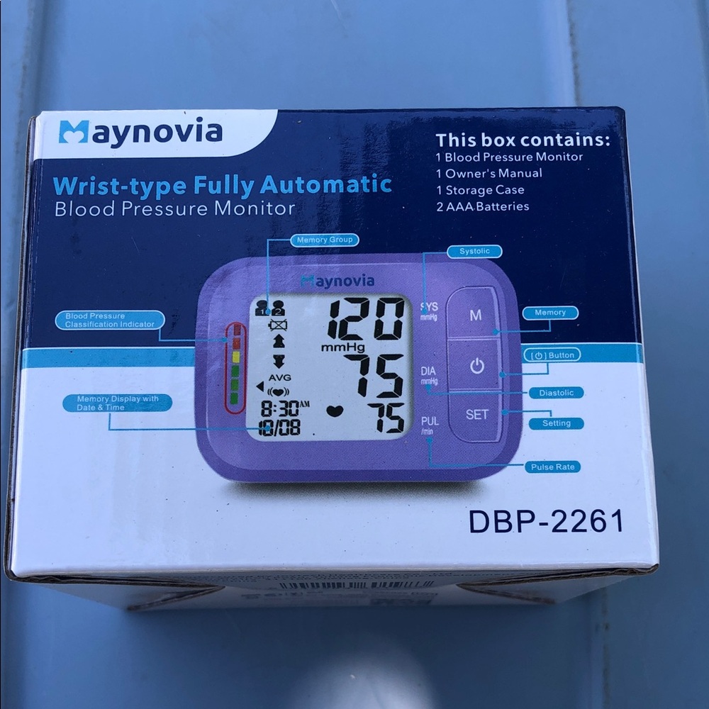 Purple Wrist-type Fully Automatic Blood Pressure Monitor DBP-2261